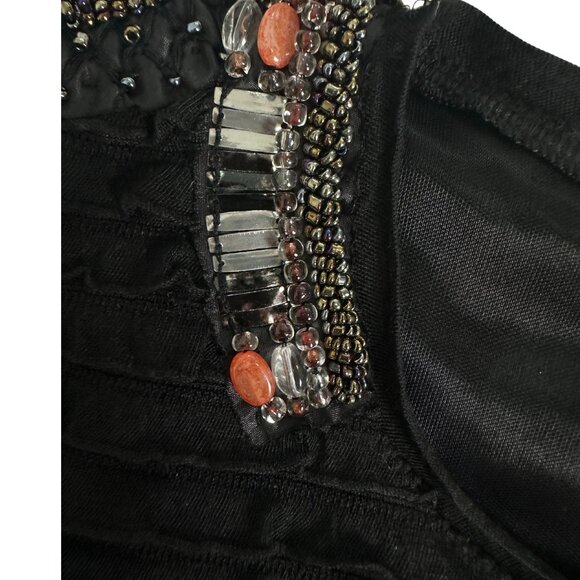 CUSTO Barcelona Black and Blue Ruffled Mini Dress Size: XS - Picture 4 of 13